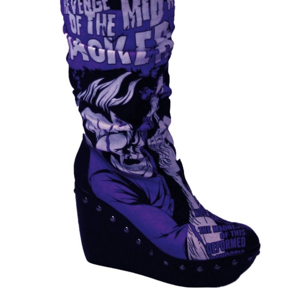 Too Fast Shoes - Too Fast Hacker Boot Rockabilly Pinup Goth Anime